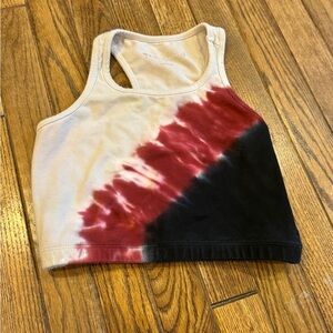 Electric & rose crop sports bra top S